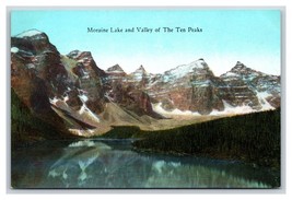 Moraine Lake Valley of the Ten Peaks Alberta AB Canada UNP DB Postcard T6 - £2.29 GBP