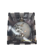 8 Oak Lane Glass Ball w Gold Deck The Halls Christmas Tree Ornament in G... - £8.97 GBP