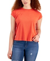 MSRP $15 Style &amp; Co Womens Cotton Crewneck T-Shirt Orange Size XL NWOT - $3.96