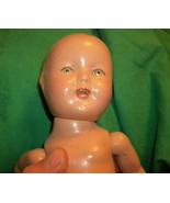 OLD COMPOSITION SAWDUST BABY DOLL OPEN MOUTH SLEEPY EYE REAL TEETH 12&quot; T... - £63.05 GBP