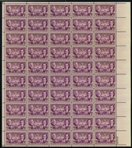 1936 Three Cent Texas Centennial Sheet of Fifty 3 Cent Postage Stamps Sc... - $24.95