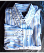 Jos A Bank Dress Shirt Men&#39;s Size M Traveler&#39;s Collection 100% Cotton St... - $27.10