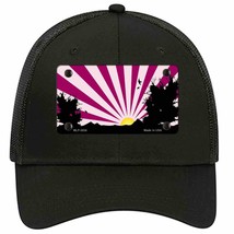 Southwest Pink Sunset Novelty Black Mesh License Plate Hat - £23.12 GBP