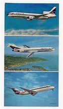 Delta Airlines 3 Airplane Postcard Lockheed 1011 Boeing 727-232 Douglas ... - $17.80