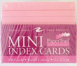 PaperTrail Ruled Index Cards, 3&quot; x 2.5&quot;, Assorted Colors, Index Cards, - $5.98