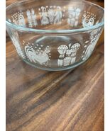 Pyrex Clear 1 QT #7201 Prep Bowl Amish Butter print Pattern - $454.60 MXN