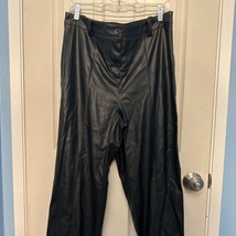 Vince Camuto Faux Leather Pants | Black | Women’s Size 12 | High Shine S... - $373.30 MXN