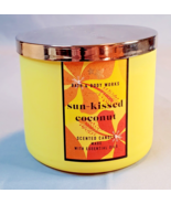 Bath &amp; Body Works Sun-KIssed Coconut 3 Wick Scented Jar Candle 14.5oz UnLit - $25.69