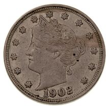 1902 5C Liberty Nickel in XF Condition, Natural Color, Nice Detail for G... - $47.21