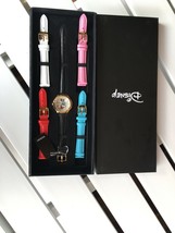 Disney Minnie Mouse Full Womens Watch with 5 Interchangeable Bands New In Box - £125.11 GBP