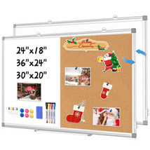 Combination Magnetic White Board &amp; Cork Board, - $129.56