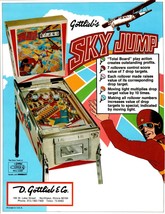 Sky Jump Pinball Flyer Original Vintage Game Electro-Mechanical 1974 Airplane - £49.69 GBP