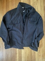 Calvin Klein Mens Work Style Jacket Bomber Black Size XL Full Zip - $28.58