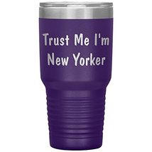 Trust Me I&#39;m New Yorker - 30oz Insulated Tumbler - Purple - £25.17 GBP