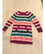 Size 5T Cherokee dress sweater holiday dress striped long sleeve - $16.49