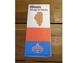 Vintage 1970 Standard Illinois Chicago And Vicinity Travel Brochure Map - £15.65 GBP