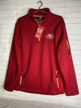 Ultra Game San Francisco 49ers Quarter Zip Fleece Pullover Sweatshirt Mens Large - £59.35 GBP