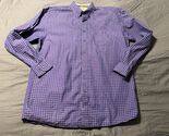 Wrangler George Strait Cowboy Cut Purple Check Button Down Shirt 2XLT - $362.28 MXN