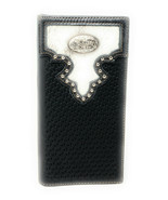 Western Men&#39;s Cow Fur Genuine Leather Basketweave Praying Cowboy Bifold ... - $41.15 CAD