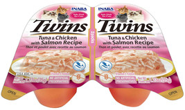 Inaba Twins Tuna, Chicken &amp; Salmon Recipe Cat Side Dish - £3.92 GBP