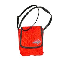 NHL Washington Capitals Quilted Crossbody Bag By Pro-FAN-ity Red Black Adj Strap - $8.91