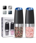 UNNEES Gravity Electric Salt and Pepper Grinder set of 2, Automatic Salt... - £31.08 GBP