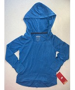 NEW Balance Girls Element Hi-Lo Hoodie Light Weight Thumb Holes Blue XS ... - $303.91 MXN