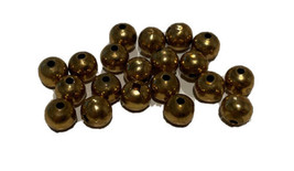 Lot of 20 Small Gold Metal Beads - 0.4 mm x - £31.81 GBP
