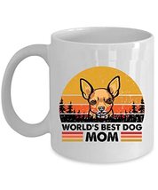 World&#39;s Best Brown Puppy Chihuahua Dog Mom Coffee Mug 11oz Ceramic Gift ... - £13.14 GBP