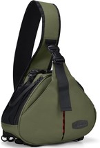 Green Caden Sling Backpack Camera Case Waterproof With Rain Cover Tripod Holder - £56.74 GBP