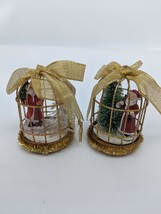 Roman Ornament - 2 Santa in Bird Cage Ornament - £11.75 GBP