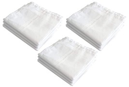 Cotton Premium Collection Handkerchiefs Hanky for Men &amp; Boy Set of 9 White - £10.06 GBP