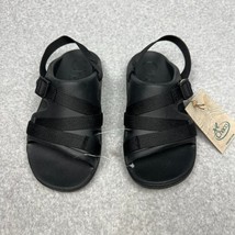 CHACO Sandals Slides Black Kids Size 2 Vacation Beach Outdoor Hiking Sport New - £19.04 GBP