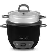 Aroma Housewares 6-Cup (Cooked) Pot-Style Rice Cooker &amp; Food Steamer, Bl... - £30.21 GBP