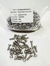 500-M4-0.70 x 12MM Machine Screws Phillips Pan Head DIN 7985 A2 Stainles... - $47.75