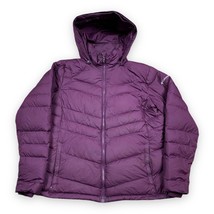 Columbia Duck Quilted Down Puffer Jacket Women XL Removable Hood Purple ... - $43.55