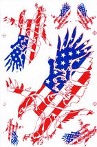 D127 Eagle Wing Flame USA Sticker Decal Racing Tuning Size 27x18 cm / 10x7 inch - £3.18 GBP