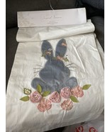 INSPIRED TREASURES Embroidered EASTER BUNNY RABBIT TABLE RUNNER 16&quot; X 72... - £26.26 GBP