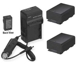 2 Batteries + Charger For Samsung HMX-H304 HMXH320 HMX-H304BN HMXH204BN HMXS16BN - $66.47