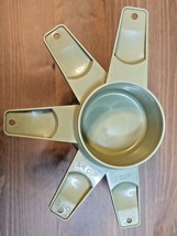 Tupperware Measuring Cups Set of 5 Olive Green 761 762 763 764 765 1/3rd... - £23.25 GBP