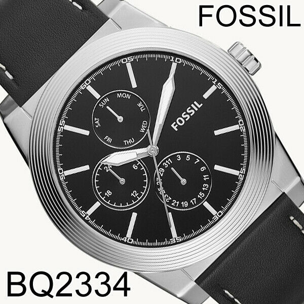 NIB Fossil Geoff Multifunction Black Leather and 14 similar items