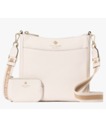 New Kate Spade Emma Medium Swing pack Crossbody Leather Parchment with D... - $2,439.17 MXN