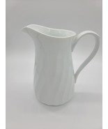 Vintage Corning White Swirl Pitcher 81-TY C4 1-Qt/1L - $44.54