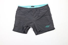 Vintage 90s Hobie Mens XL Faded Spell Out Lined Baggies Shorts Swim Trunks Black - £31.61 GBP