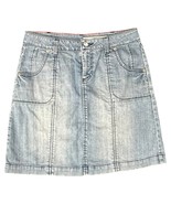 Vintage DKNY Blue Light Wash Mini Jean Denim Skirt Size 28 Y2K Bratz Emb... - $30.32 CAD