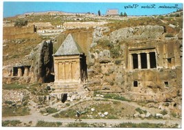Israel Postcard Jerusalem Tomb of Bnei Hezir St James Zacharias Kidron Valley - £2.32 GBP