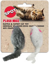 Realistic Fur Plush Mice Rattle &amp; Catnip Cat Toy - £3.11 GBP+