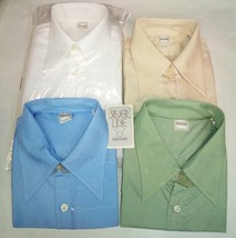 Men&#39;s Long Sleeve Shirt Real Vintage Neck Long Bassetti Solid Colour No ... - $38.25