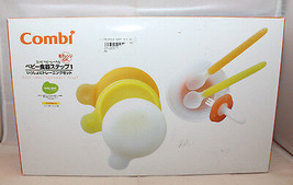 Combi Japanese Baby Label Tableware Feeding Step1 7pc Set Spoon Bowl For... - £25.49 GBP