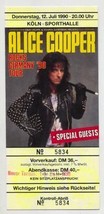 Alice Cooper Rocks Germany Tour Ticket July 12 1990 - $74.50